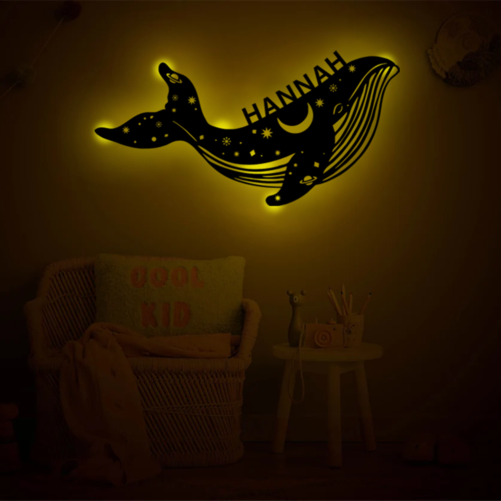 Personalisierbare Lampe Wal