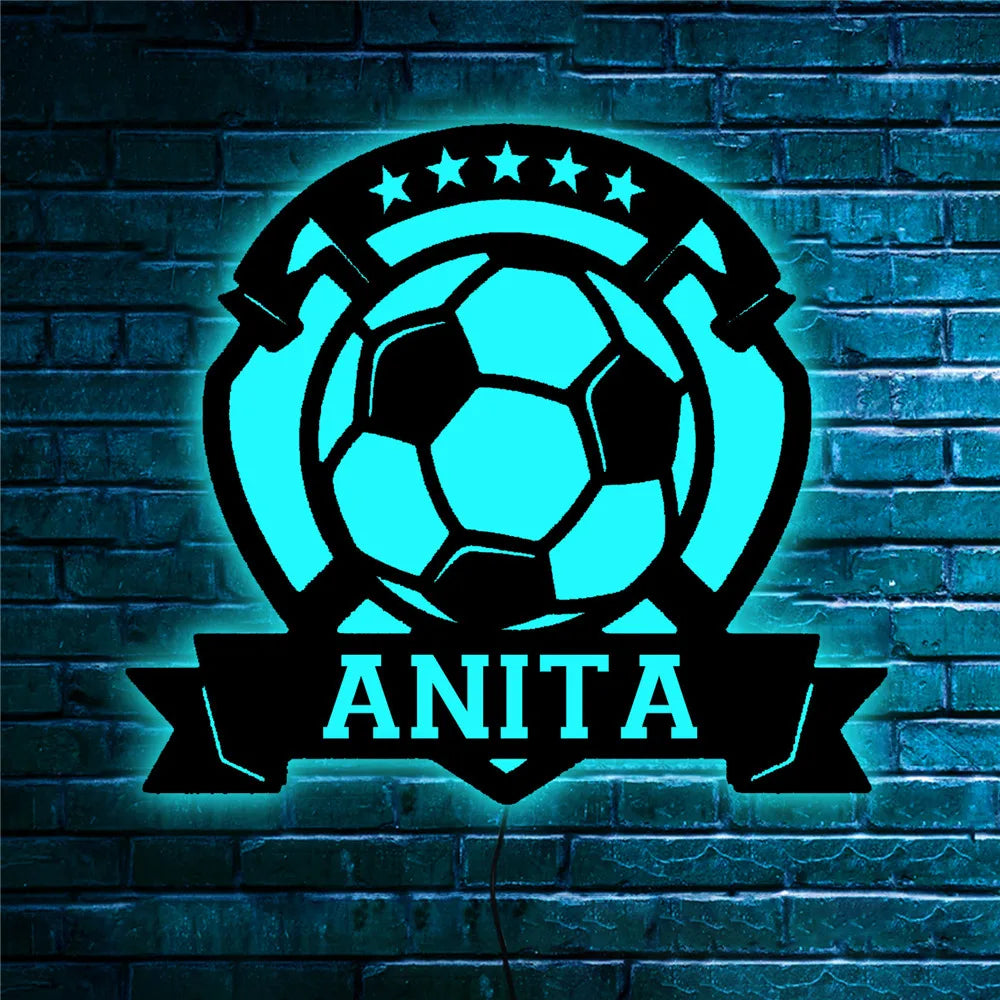 Personalisierte Lampe Fussball