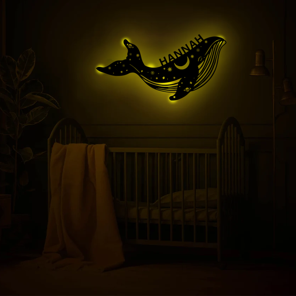 Personalisierbare Lampe Wal