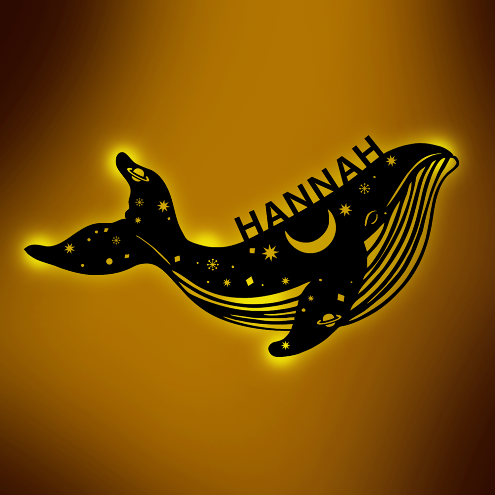 Personalisierbare Lampe Wal