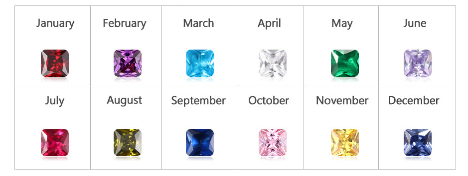 Lebensbaum Zirconia Namenskette Geburtssteine
