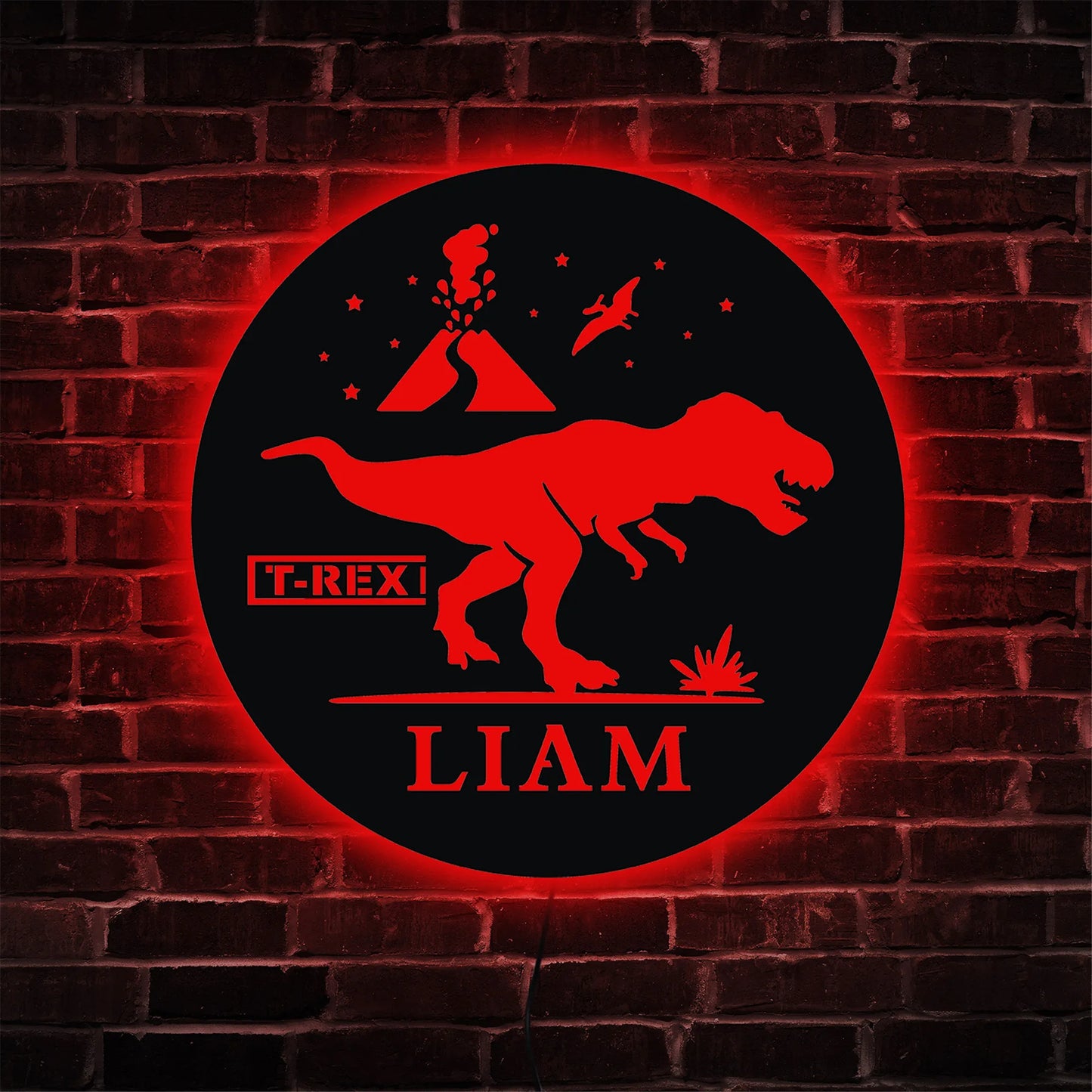 Personalisierte Lampe Dinosaurier T-Rex