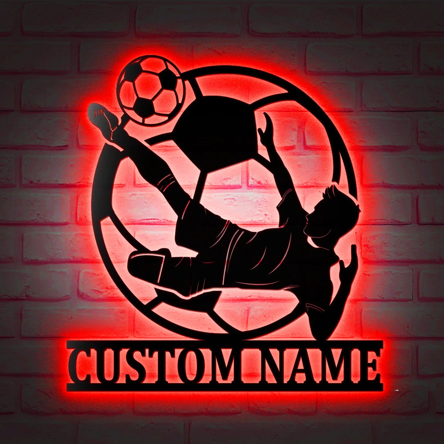 Personalisierte Metall Lampe Fussball