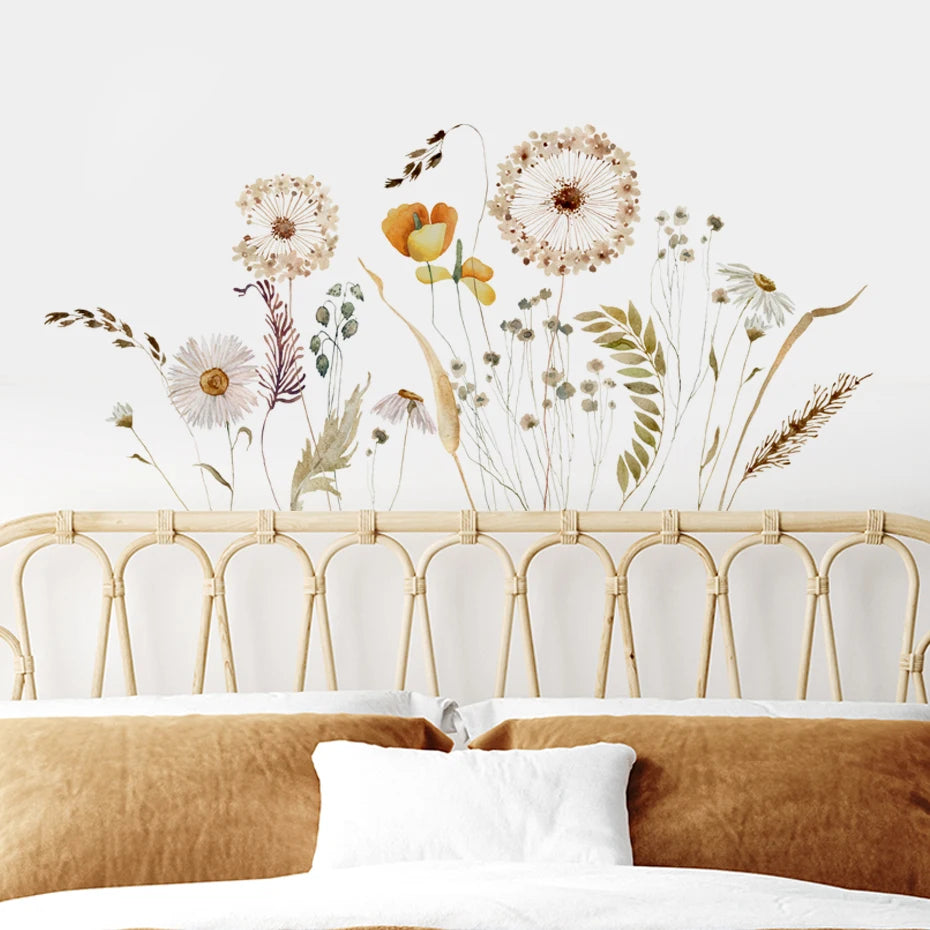 Pflanzen und Blumenwiese Wandtattoo