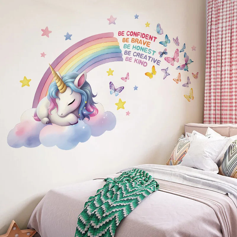 Einhorn Schmetterling Motivation Text
