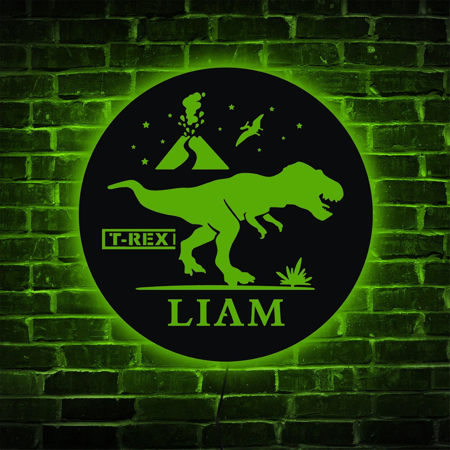 Personalisierte Lampe Dinosaurier T-Rex