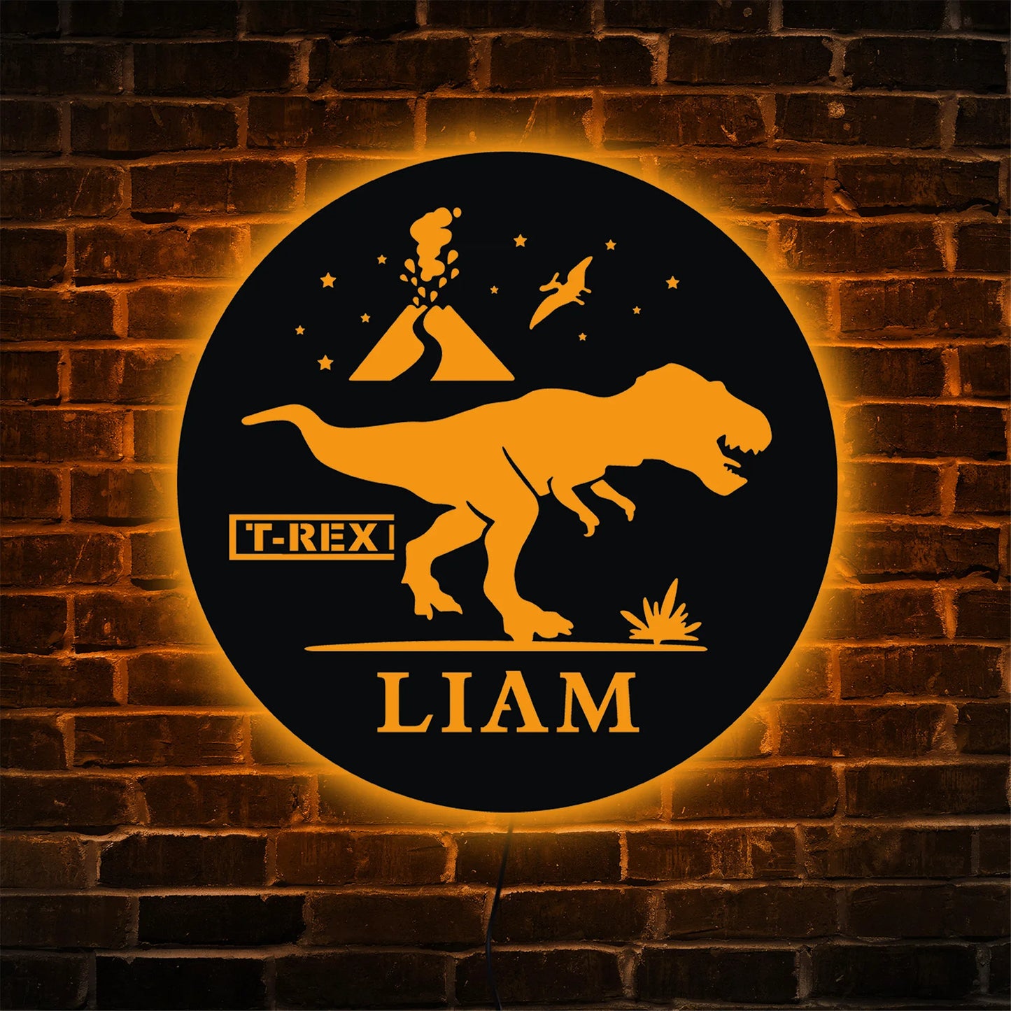 Personalisierte Lampe Dinosaurier T-Rex
