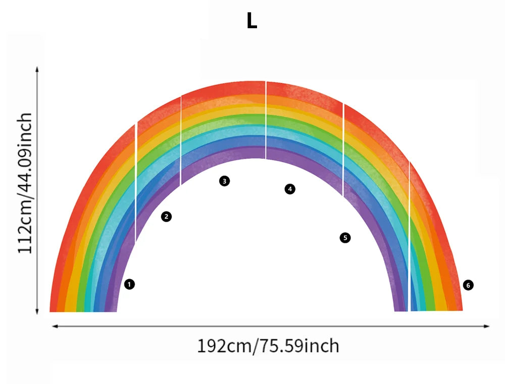 Grosser Regenbogen Aquarell 2 Wandtattoo