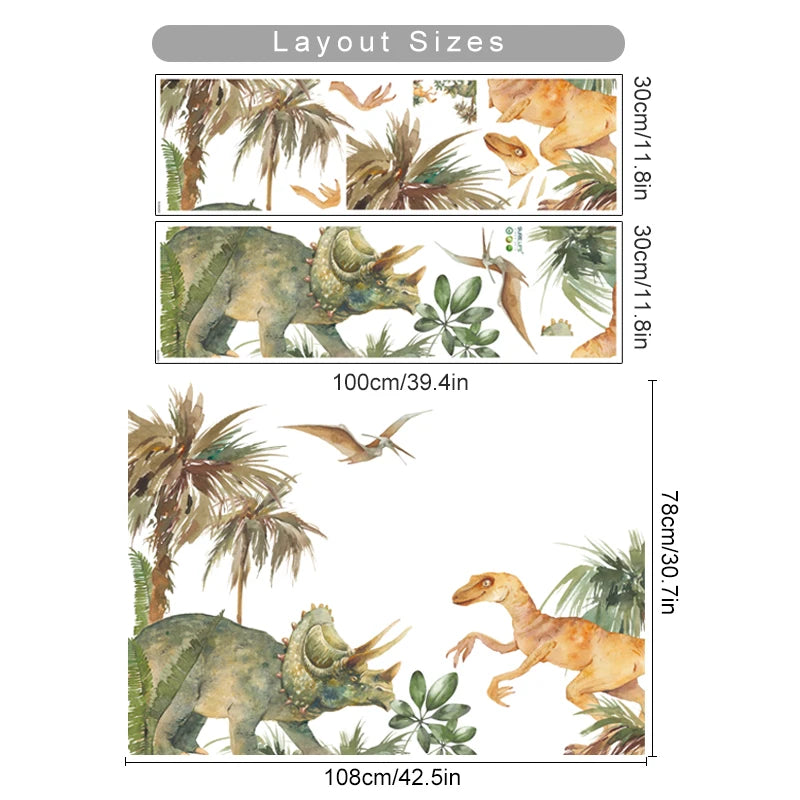Dinosaurier Land Wandtattoo