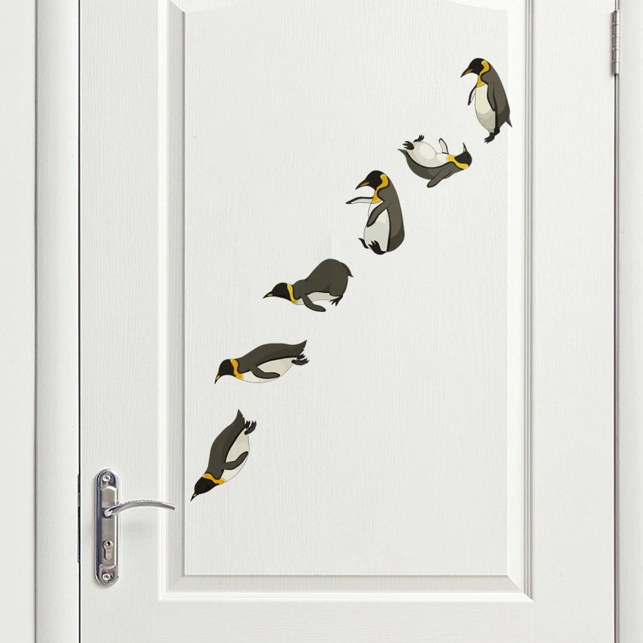 Pinguin Rolle Wandtattoo