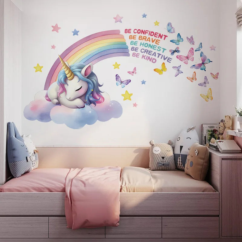 Einhorn Schmetterling Motivation Text