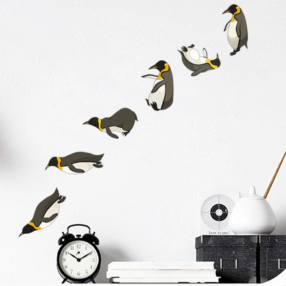 Pinguin Rolle Wandtattoo