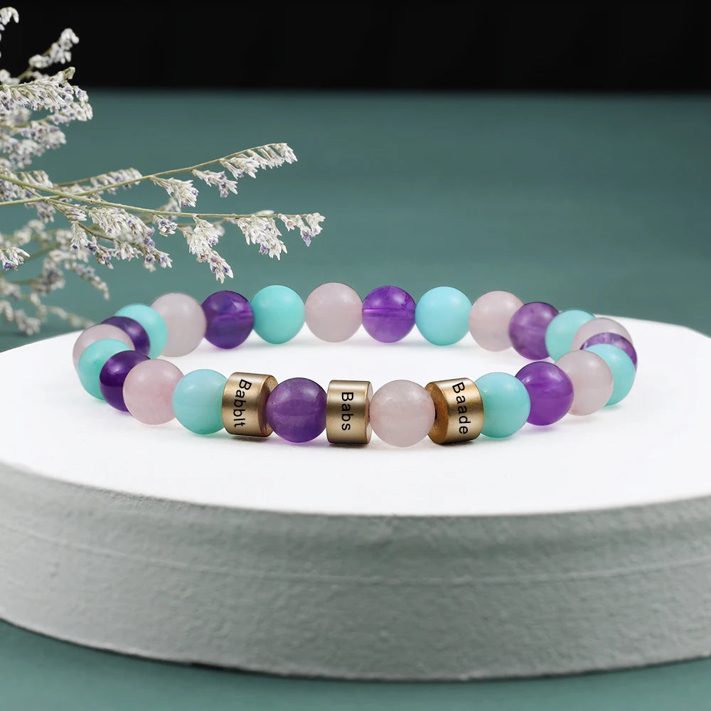Namen Armband verschiedene Farben / Steine