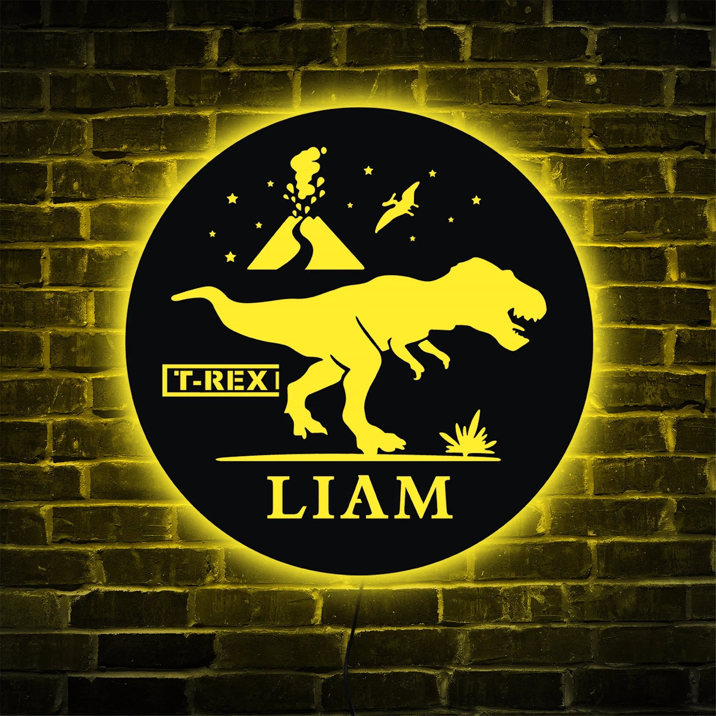 Personalisierte Lampe Dinosaurier T-Rex