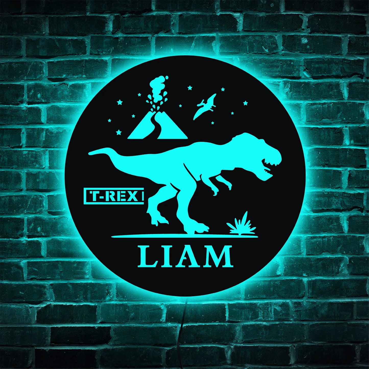 Personalisierte Lampe Dinosaurier T-Rex