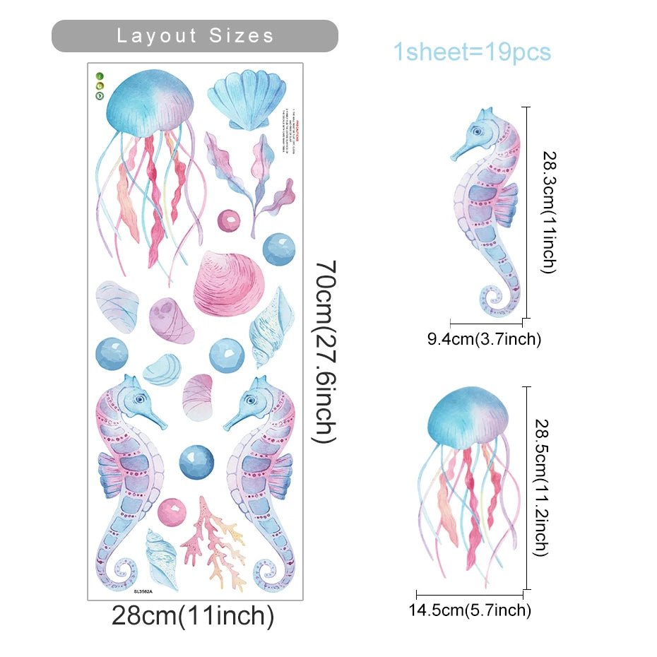Seepferdchen Zauber Wandtattoo