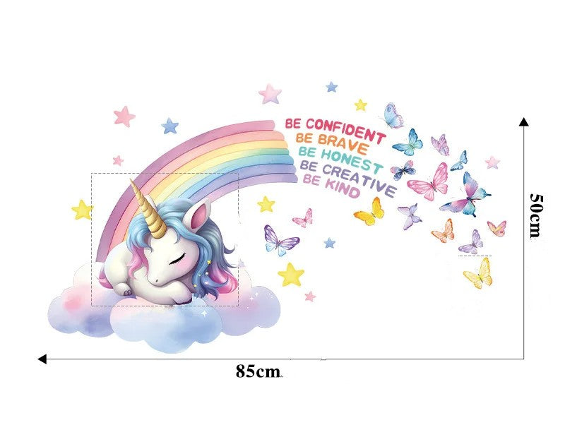 Einhorn Schmetterling Motivation Text