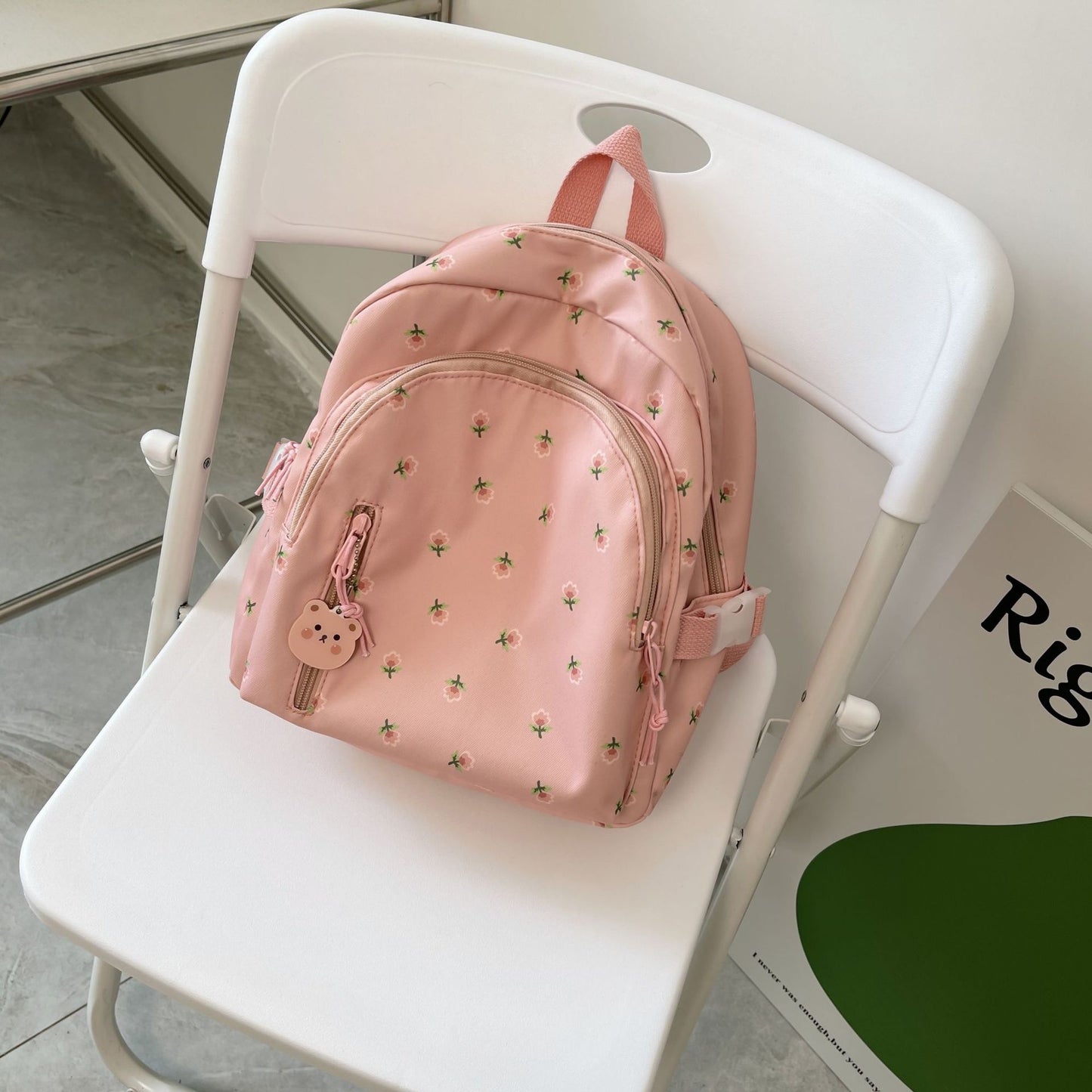 Schulrucksack personalisierbar Blumen