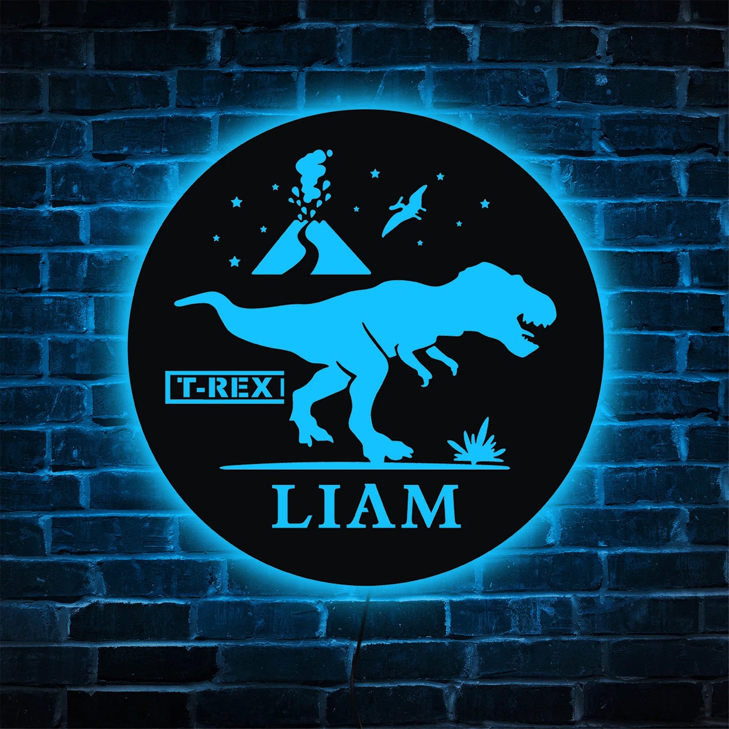 Personalisierte Lampe Dinosaurier T-Rex