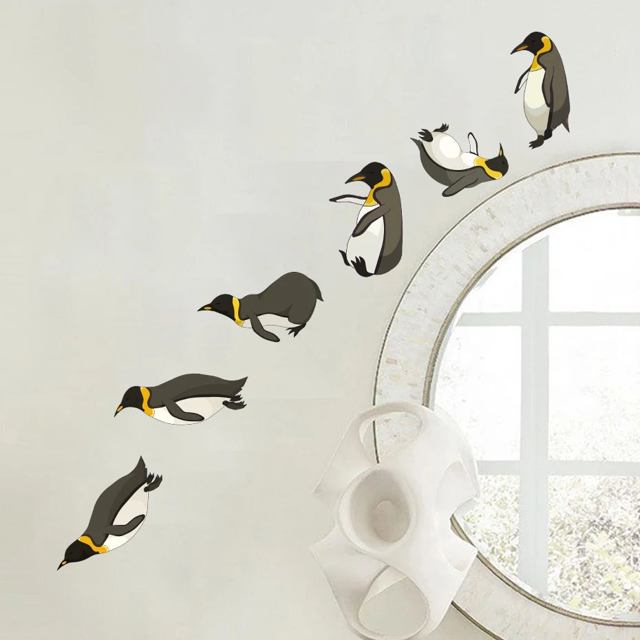 Pinguin Rolle Wandtattoo