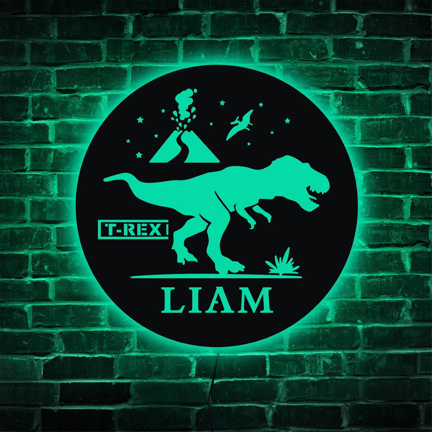 Personalisierte Lampe Dinosaurier T-Rex