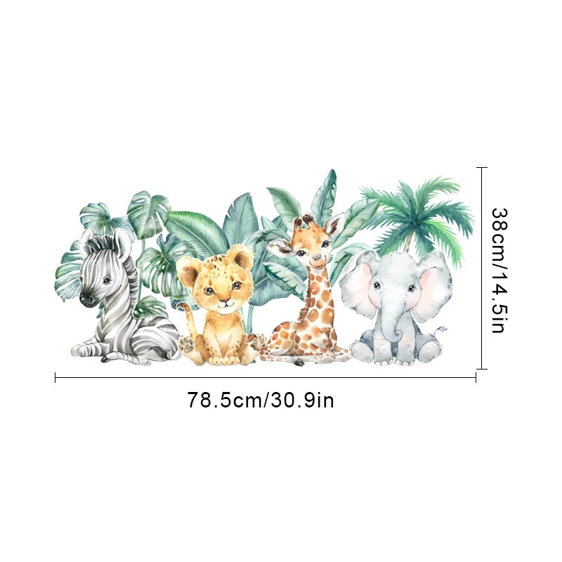Safari Tiere Wandtattoo