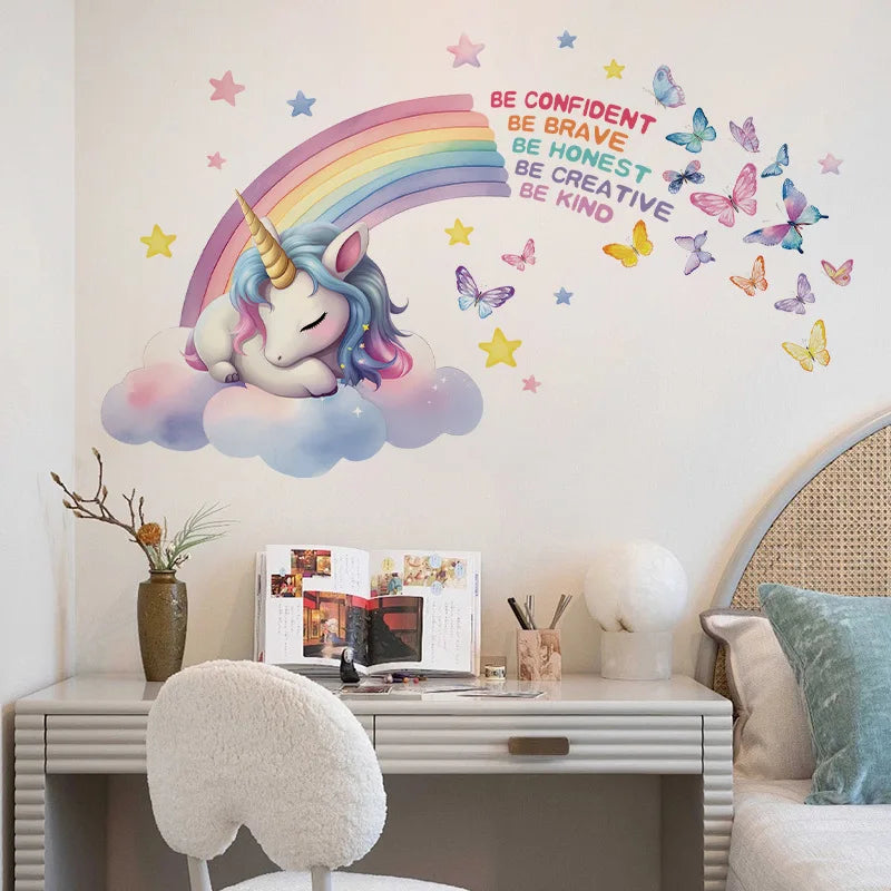 Einhorn Schmetterling Motivation Text