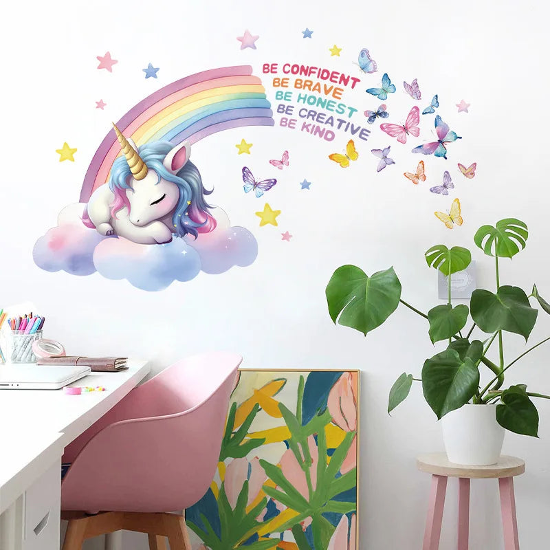 Einhorn Schmetterling Motivation Text