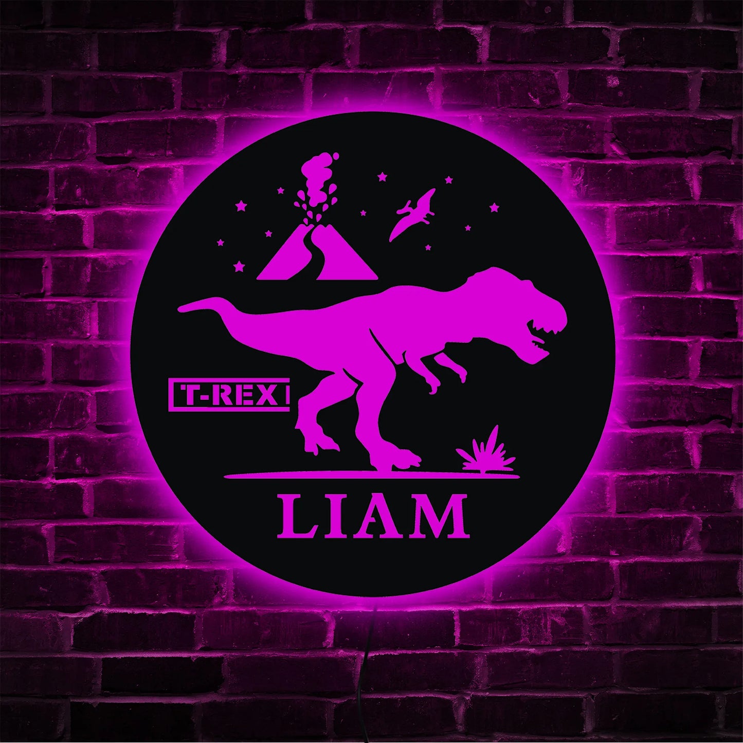 Personalisierte Lampe Dinosaurier T-Rex