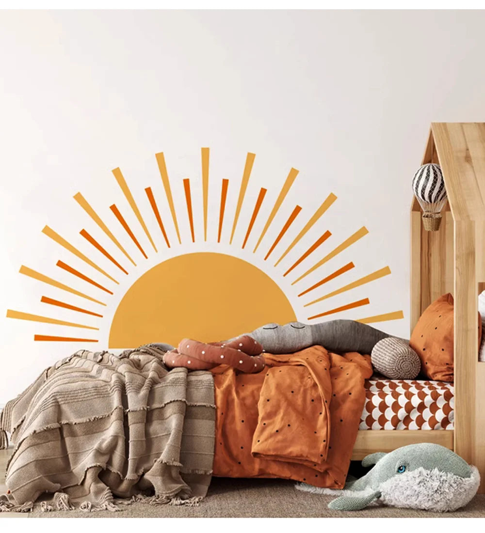 Zweifarbiger Sonnenschein Wandtattoo