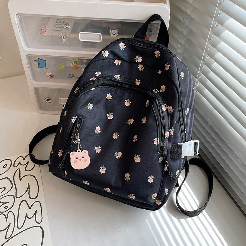 Schulrucksack personalisierbar Blumen