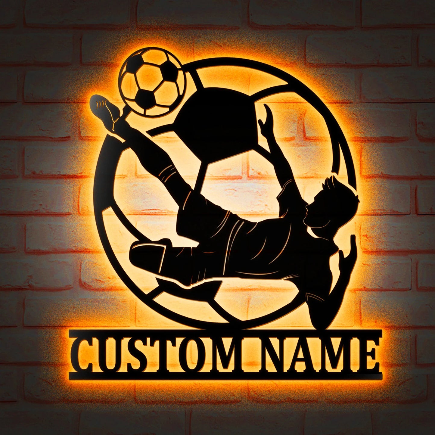 Personalisierte Metall Lampe Fussball