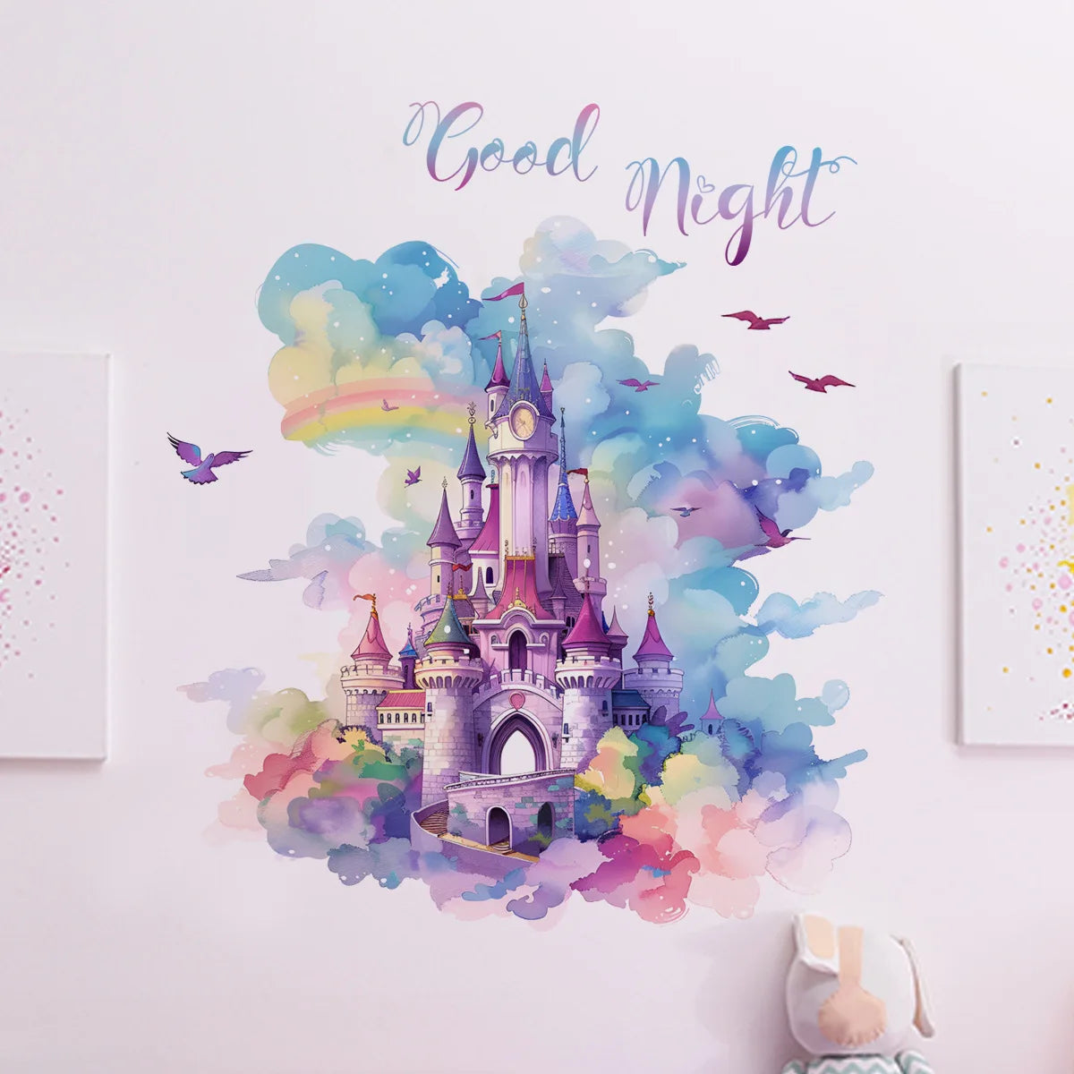 Buntes Traum Schloss Wandtattoo