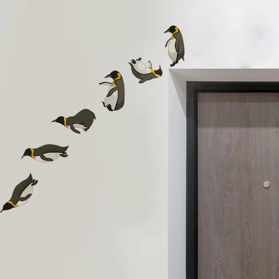 Pinguin Rolle Wandtattoo