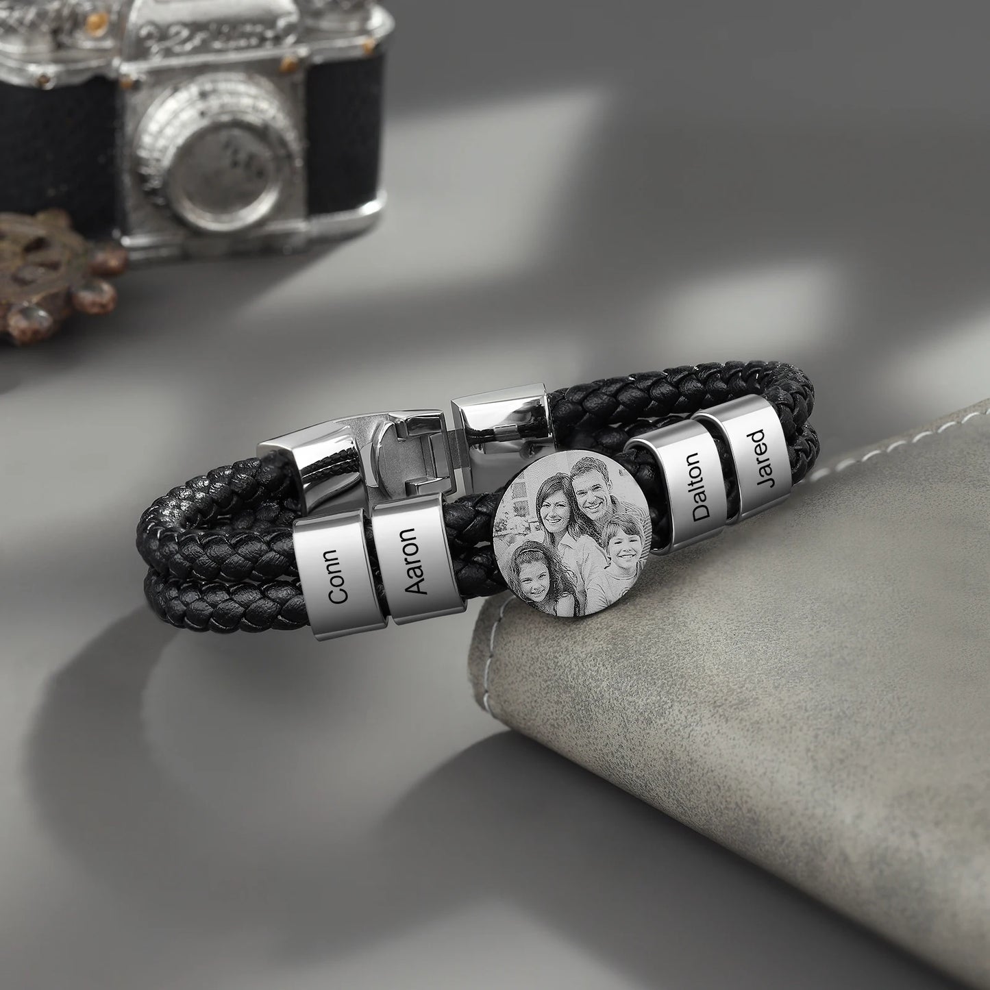 Name / Foto Leder Armband