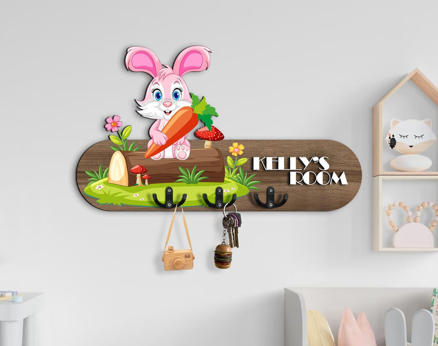 Holzschild süsser Hase