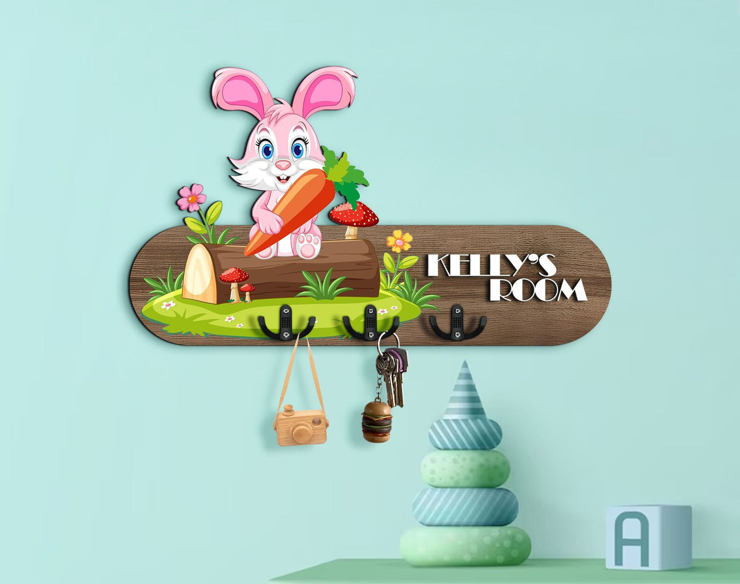 Holzschild süsser Hase