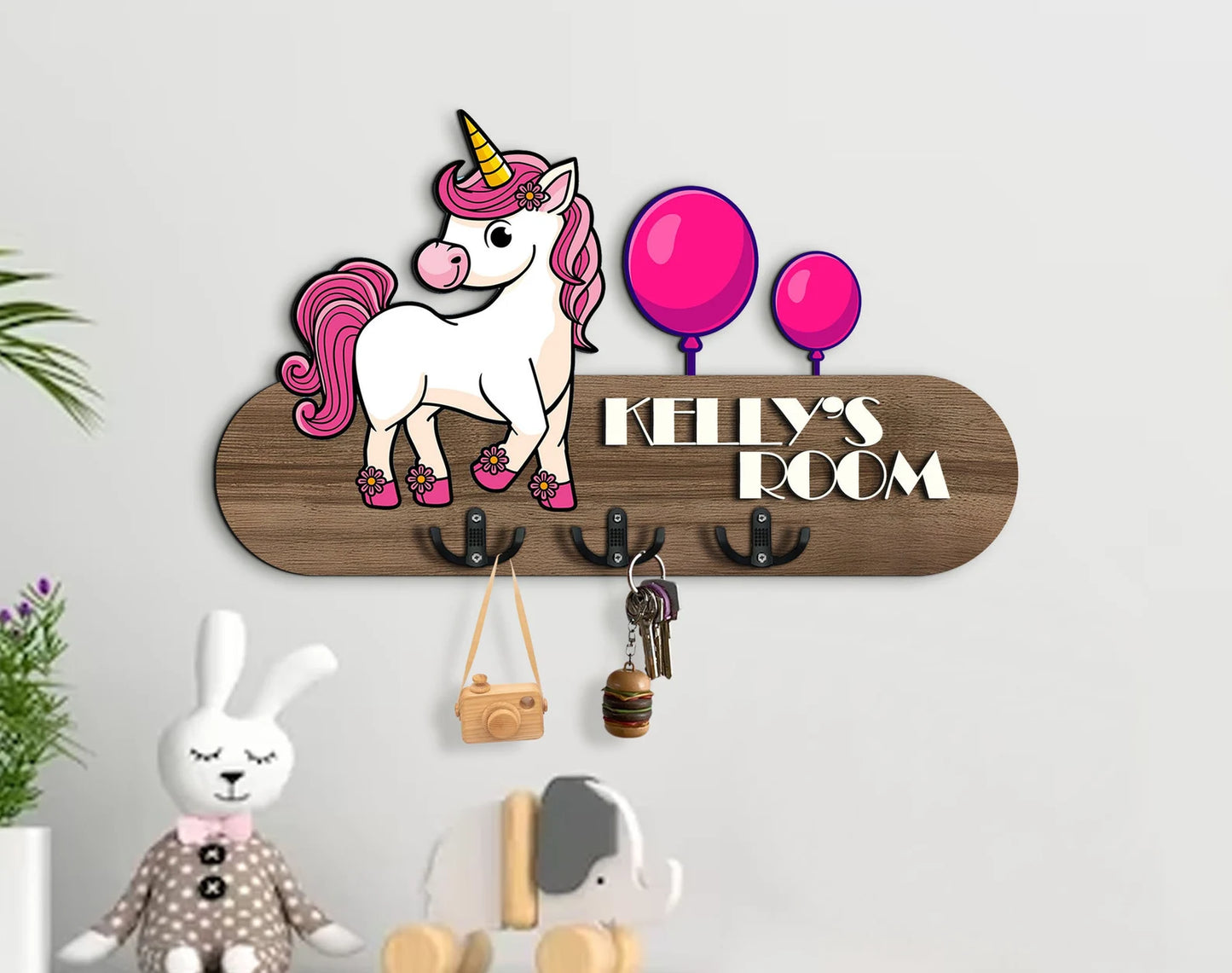 Holzschild Einhorn