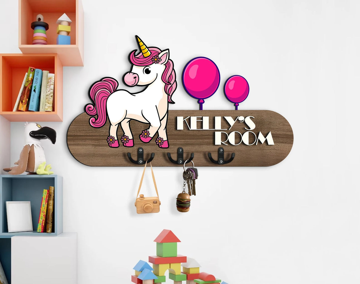 Holzschild Einhorn