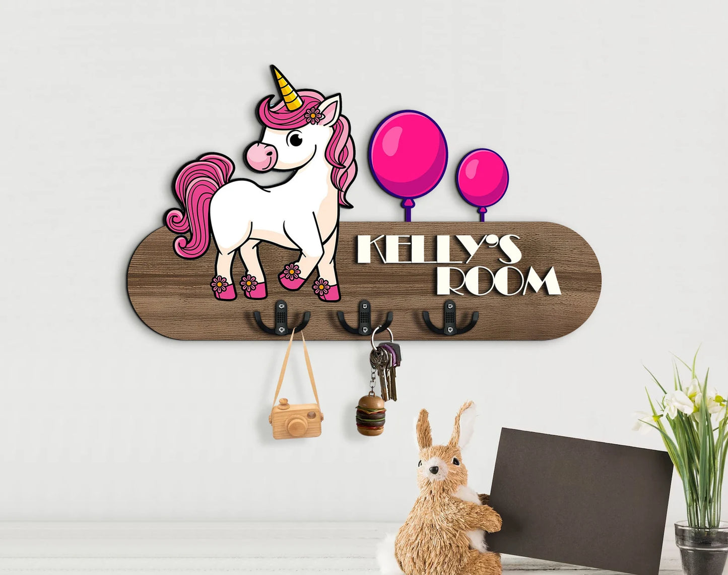 Holzschild Einhorn