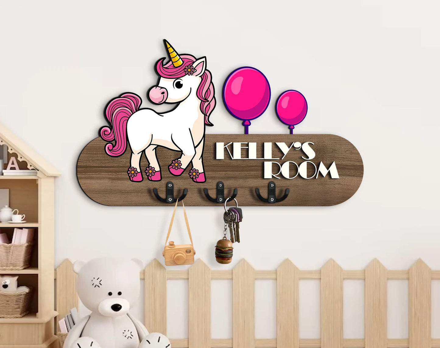 Holzschild Einhorn