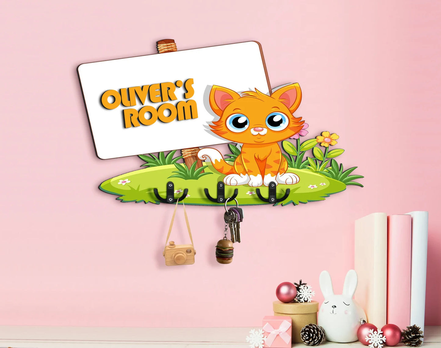 Holzschild süsse Katze