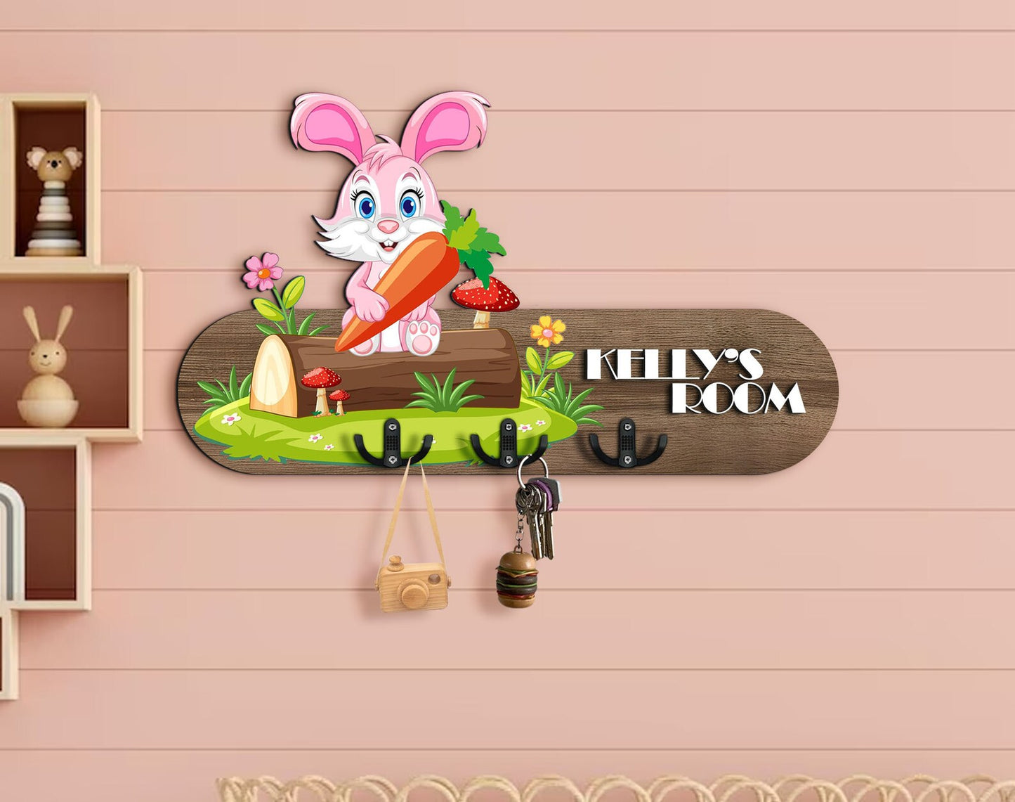Holzschild süsser Hase