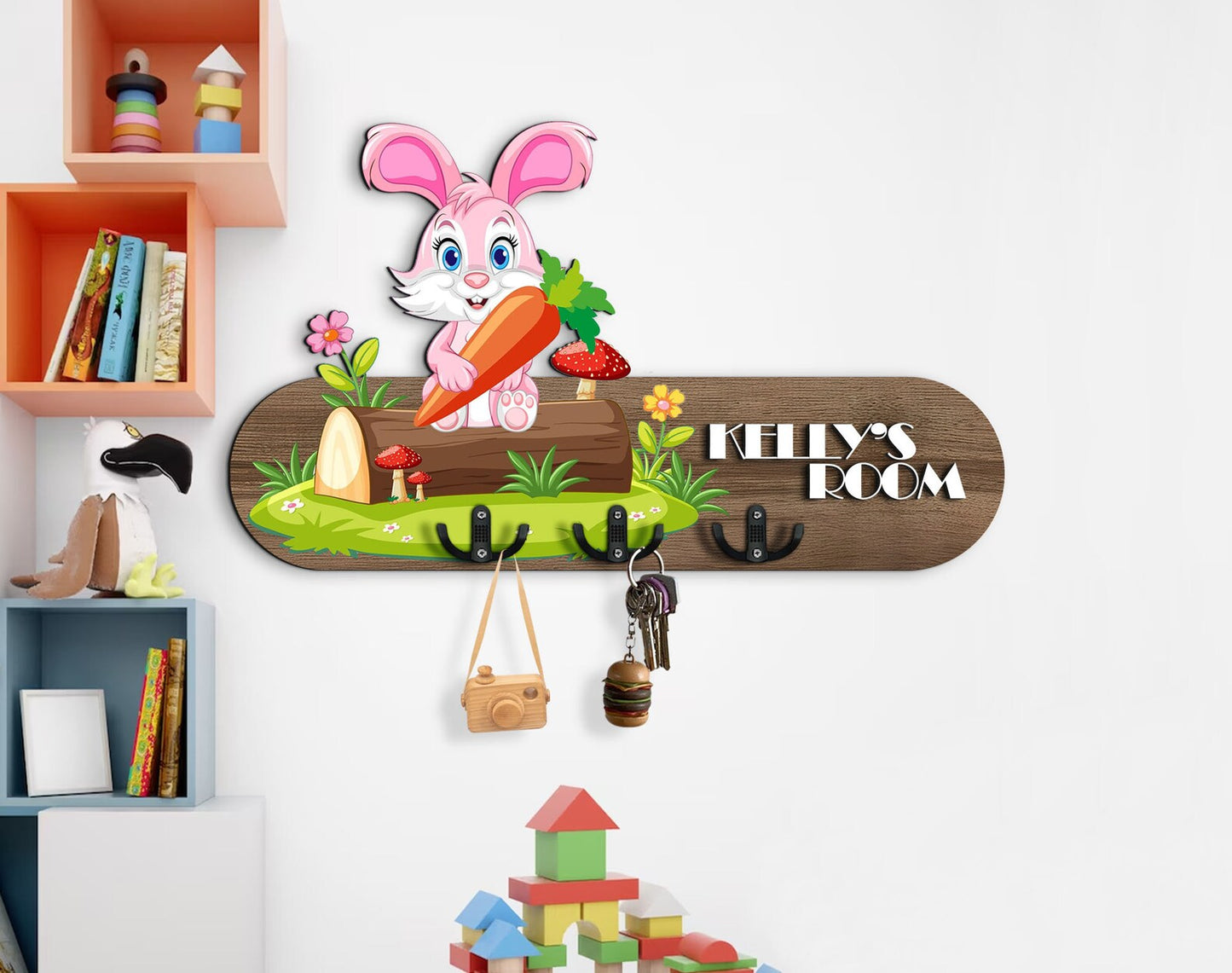 Holzschild süsser Hase