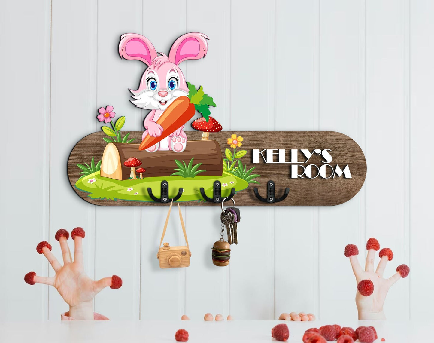 Holzschild süsser Hase