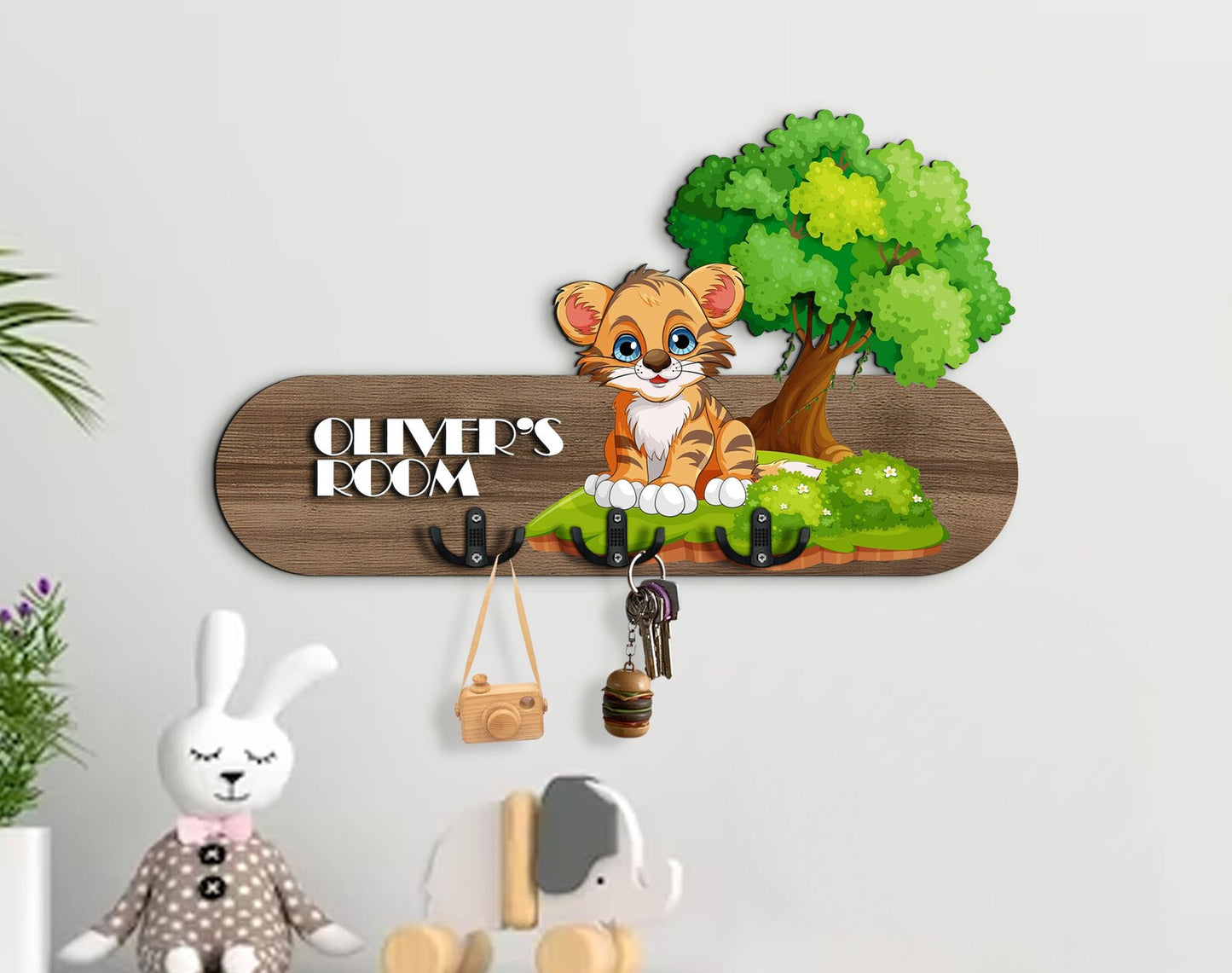 Holzschild süsser Tiger Baby
