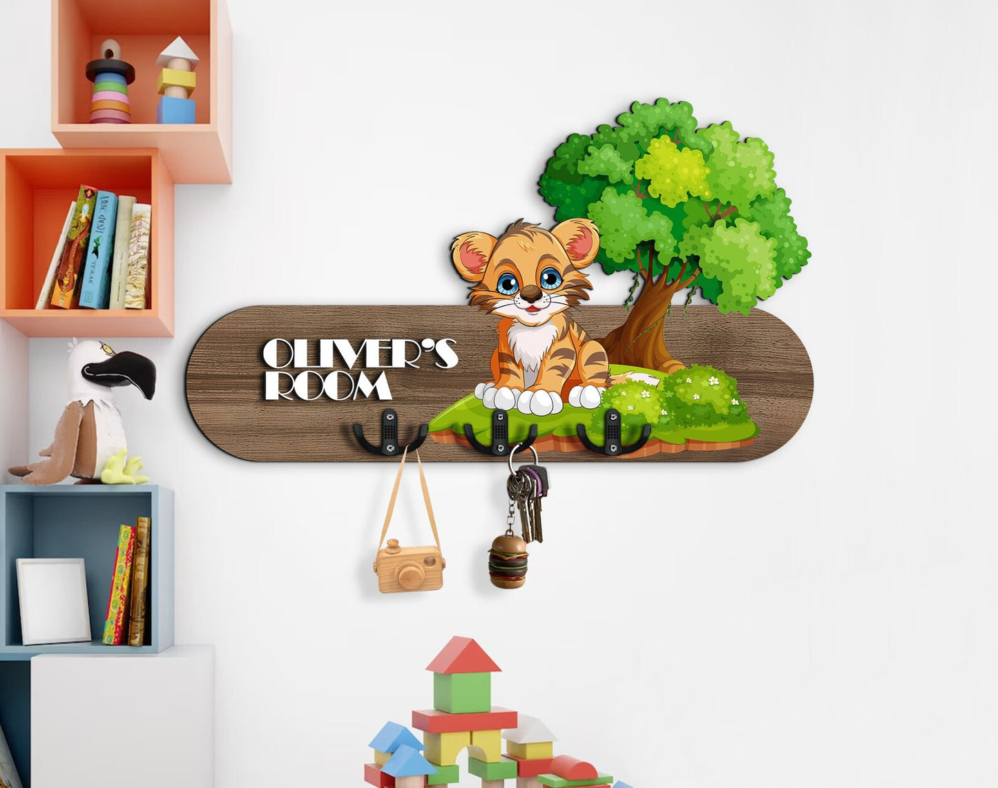Holzschild süsser Tiger Baby