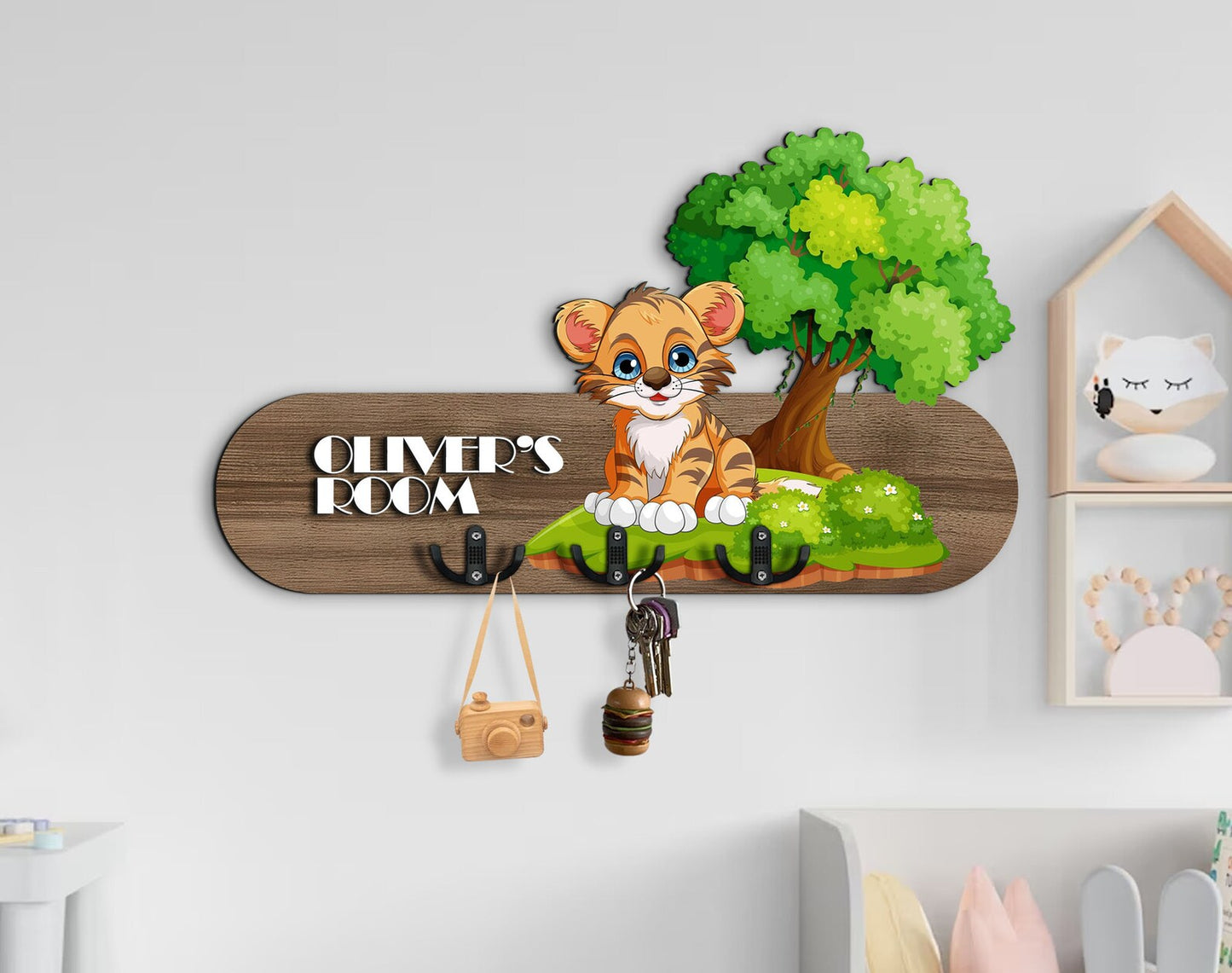 Holzschild süsser Tiger Baby