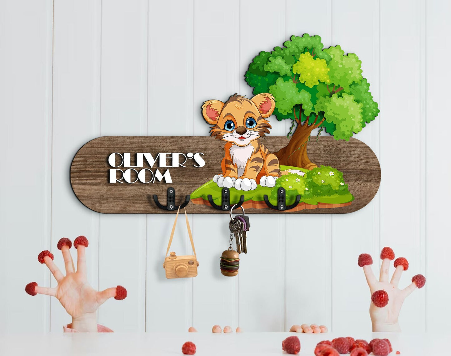 Holzschild süsser Tiger Baby