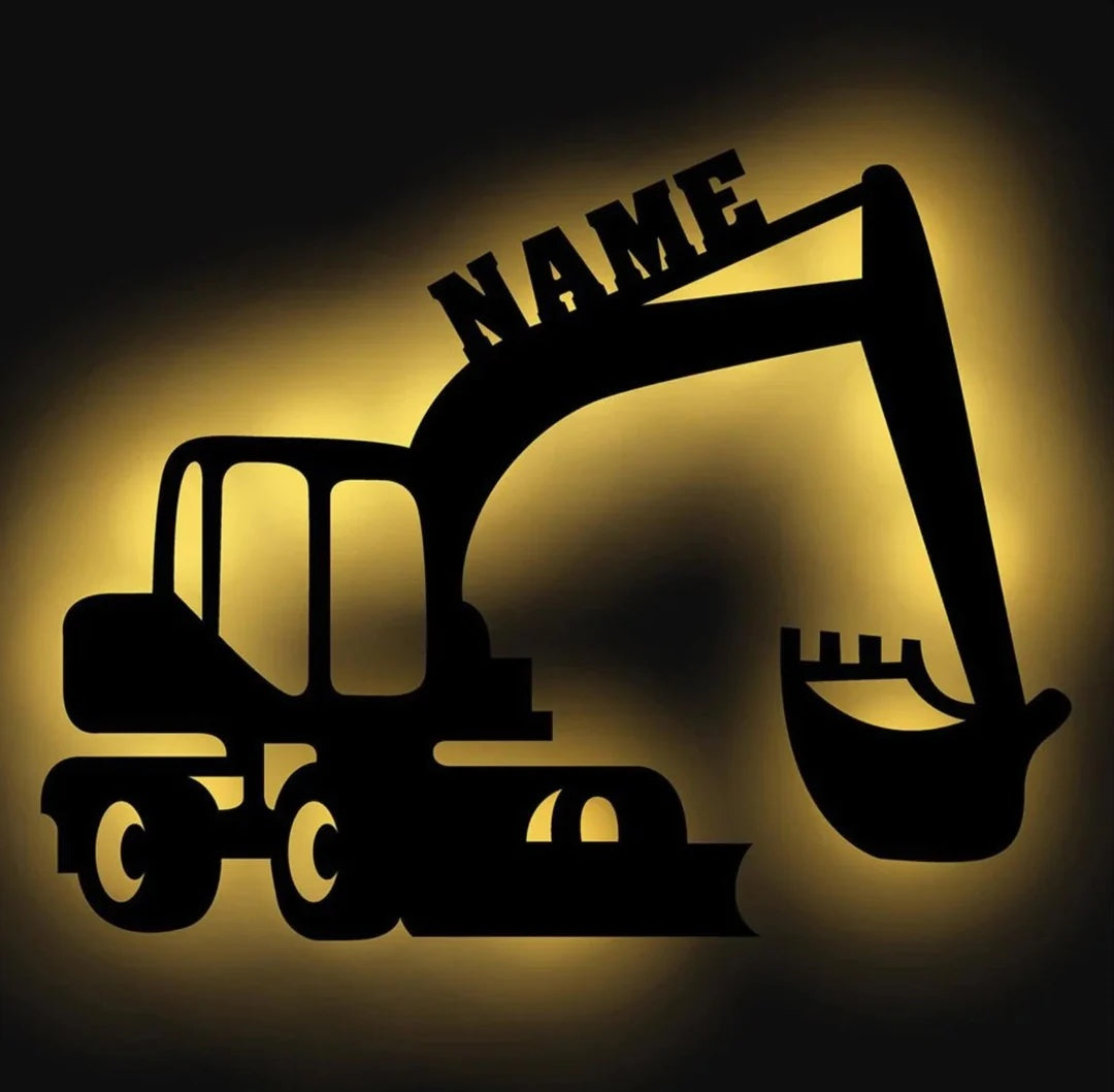 Personalisierbare Lampe Bagger